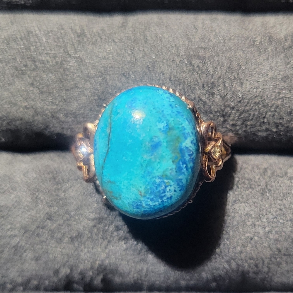 Rose Gold Chryscolla Women's Ring Size 7.5